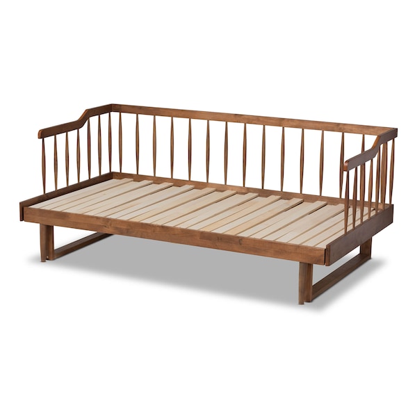 Baxton Studio Muriel Walnut Wood Expandable Twin Size to King Size